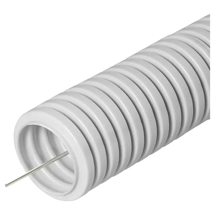 Гибкая легкая гофрированная труба Cabeus FCPL-16-PVC-100-1-GY Гибкая легкая гофрированная труба Cabeus FCPL-16-PVC-100-1-GY