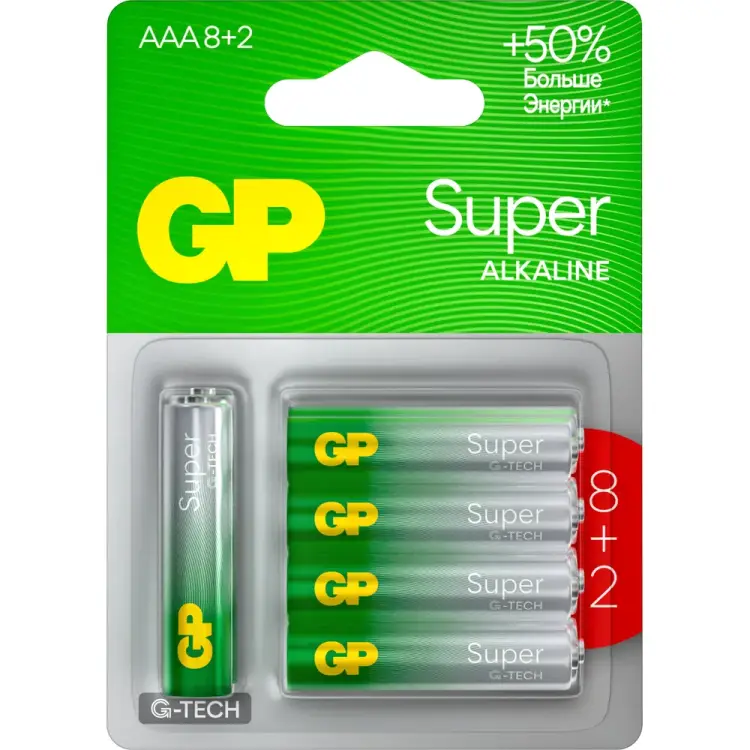 Алкалиновые батарейки GP super alkaline 24A8/2-2CR10