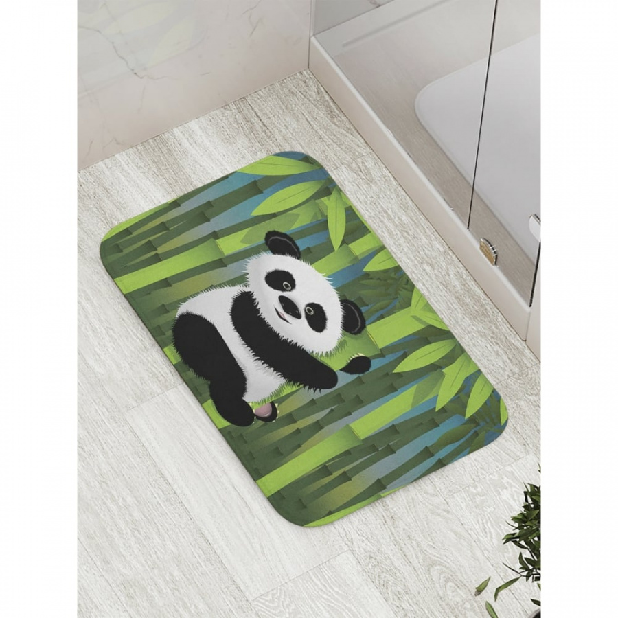 Противоскользящий коврик для ванной, сауны, бассейна JOYARTY Счастливая панда