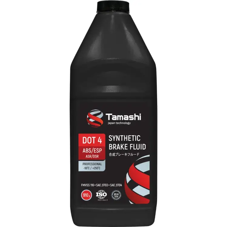 Жидкость тормозная Tamashi DOT4 ABS/ESP FMVSS 116, SAE J1703, SAEJ1704 BFT10