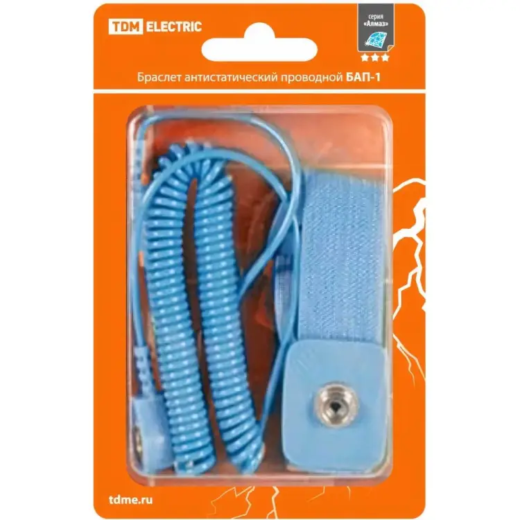 Антистатический проводной браслет TDM ELECTRIC БАП-1 Алмаз SQ1025-0208