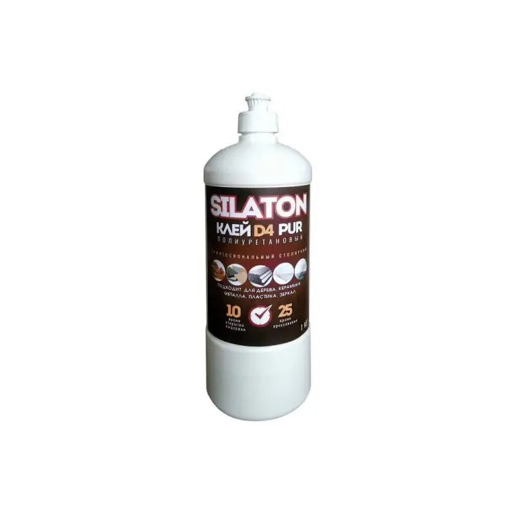 Профессиональный столярный полиуретановый клей для дерева SILATON PUR D4 10.25 PURD410.25/1