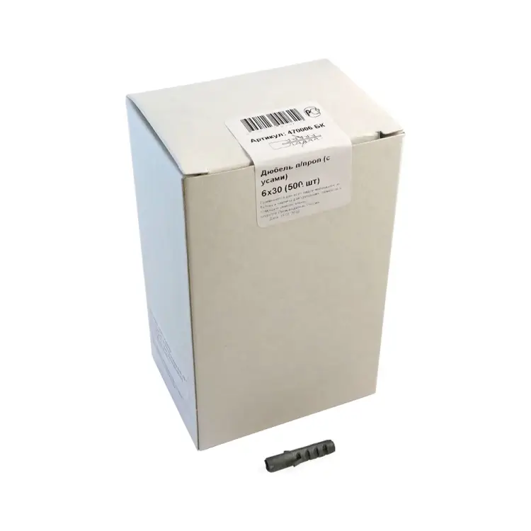 Полипропиленовый дюбель крепежная техника 6/30 (500 шт.) 470006