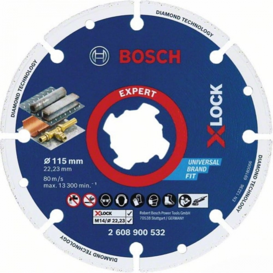 Алмазный диск по металлу Bosch X-LOCK