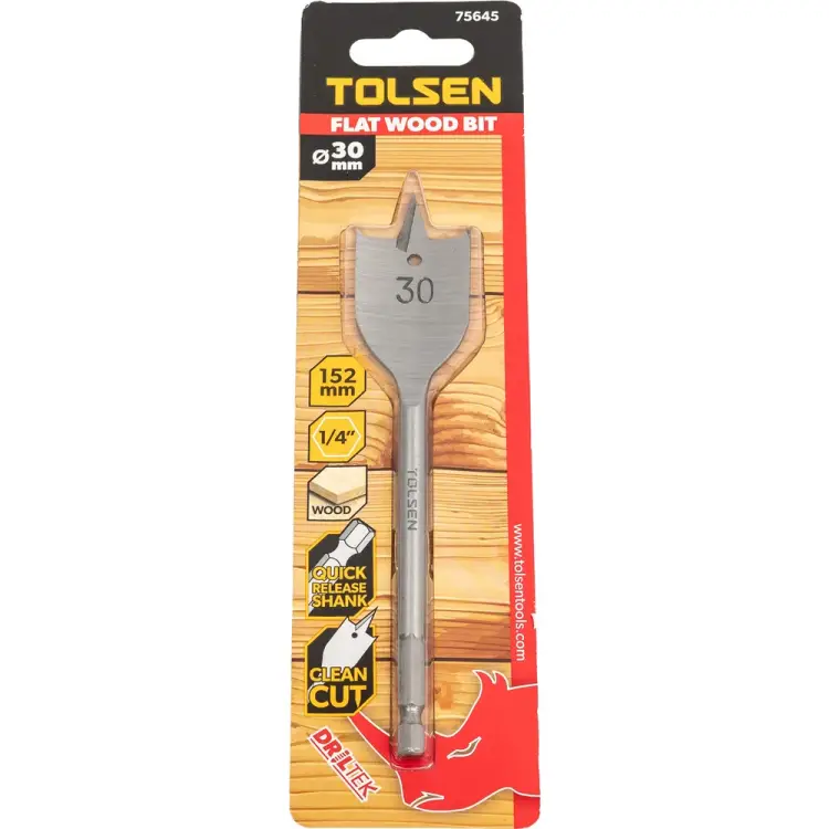 Перьевое сверло по дереву TOLSEN 75645