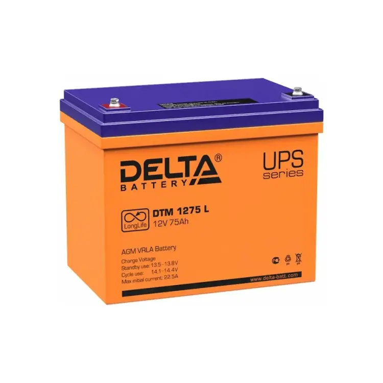 Аккумулятор DELTA DTM 1275 L