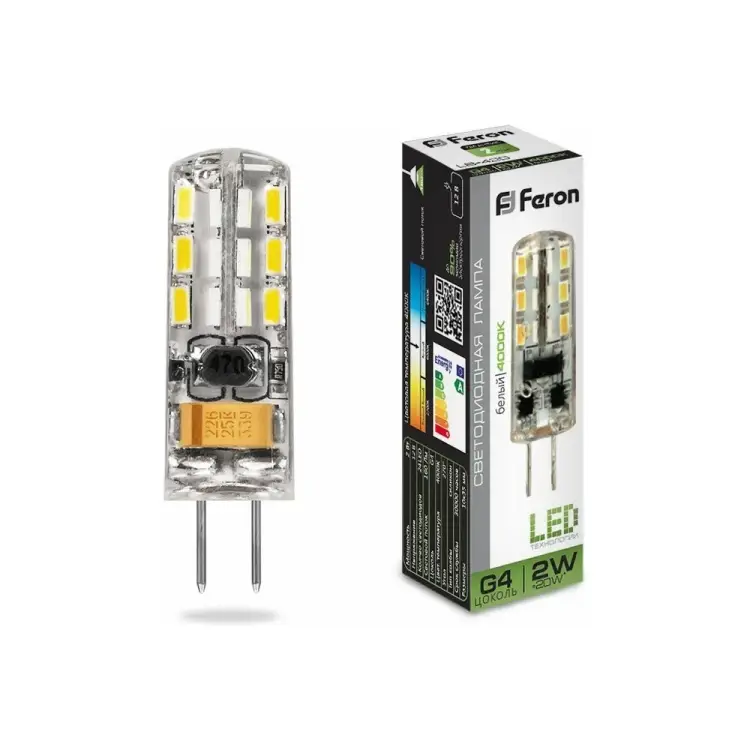 Светодиодная лампа FERON LB-420 G4 2W 4000K 25448