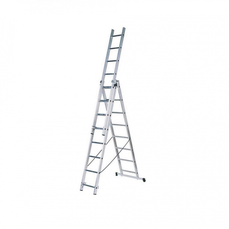 Трехсекционная алюминиевая лестница FIT 65433