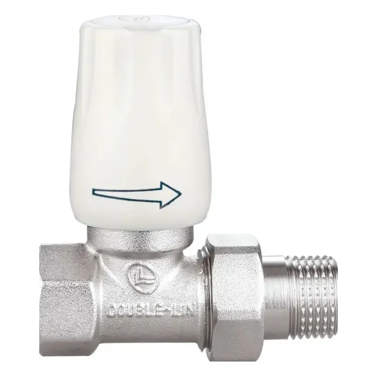 Прямой резьбовой латунный радиаторный кран DOUBLE-LIN LL3050A (3/4")