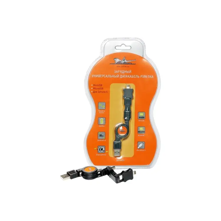 Зарядный датакабель miniUSB/microUSB/для IPhone 5 Airline ACH-R-07 Зарядный датакабель miniUSB/microUSB/для IPhone 5 Airline ACH-R-07