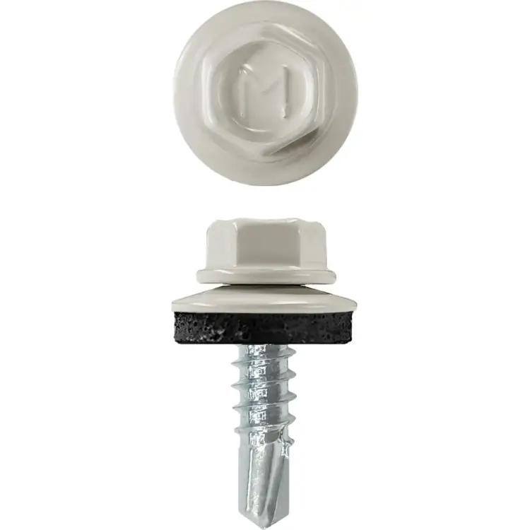 Кровельный саморез-сверло Daxmer 4,8x19 RAL 9002 250 шт 00000326619