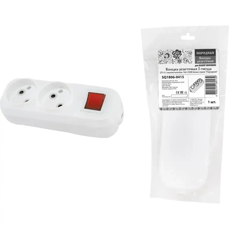 Розеточная колодка TDM ELECTRIC Народная SQ1806-0415