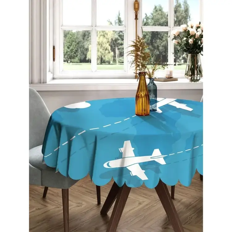 Круглая тканевая скатерть на стол JOYARTY rtcf01_423736_150x150