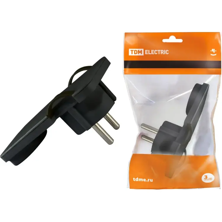 Плоская угловая вилка TDM ELECTRIC SQ1806-0194