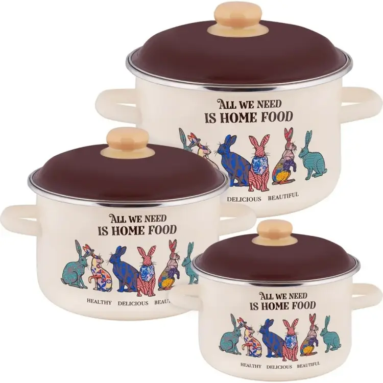 Эмалированный набор appetite №19 Зайцы 6KB191M Зайцы Эмалированный набор appetite №19 Зайцы 6KB191M Зайцы