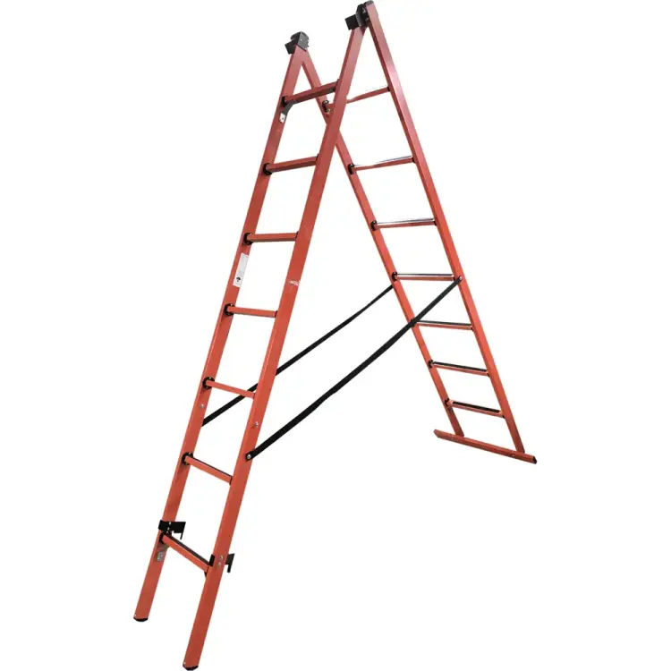 Универсальная двухсекционная диэлектрическая лестница-стремянка Диэлектрик ССД-У 2х7 Д258457