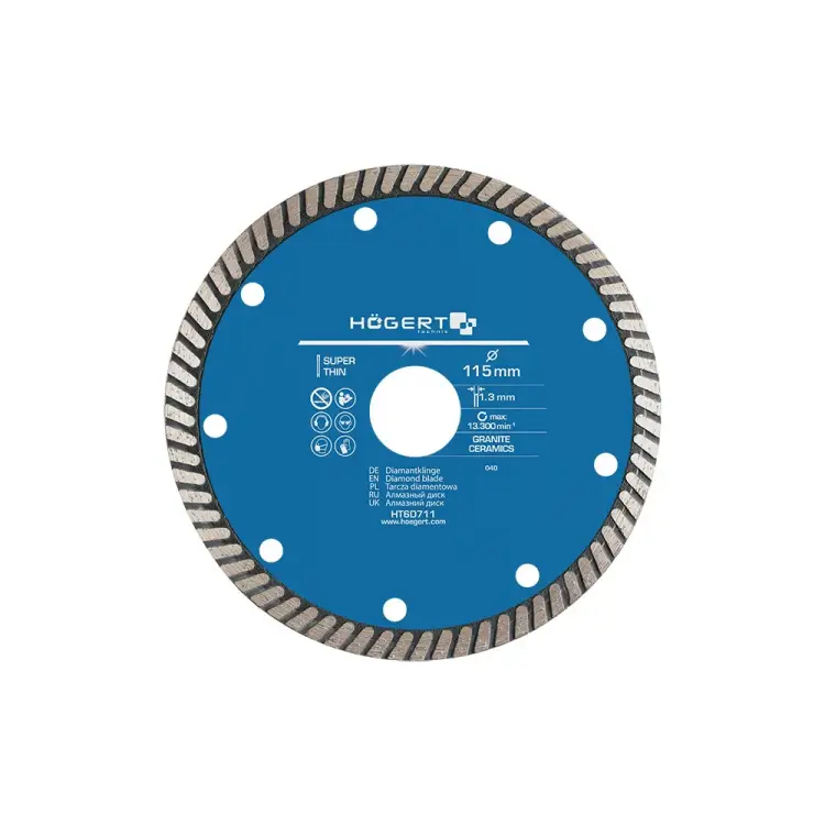 Супертонкий отрезной алмазный диск HOEGERT TECHNIK HT6D711 Супертонкий отрезной алмазный диск HOEGERT TECHNIK HT6D711