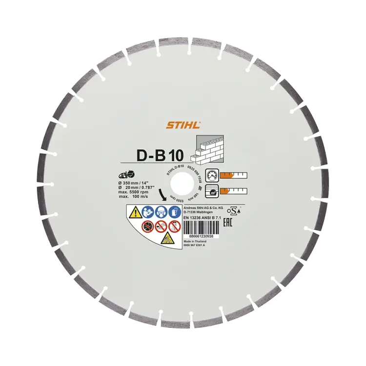 Отрезной алмазный круг Stihl D-B10 0835-090-7052 Отрезной алмазный круг Stihl D-B10 0835-090-7052