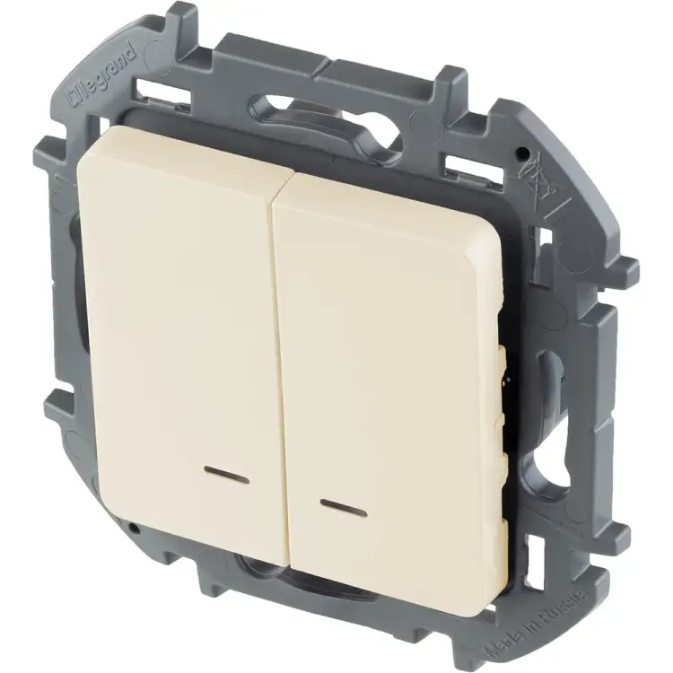 Двухклавишный выключатель Legrand INSPIRIA 673631