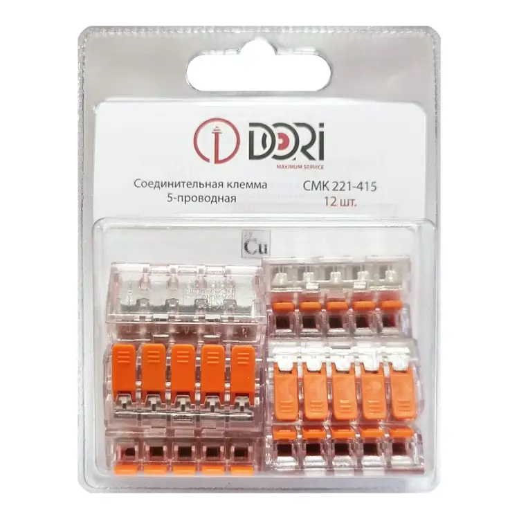 Соединительная 5-проводная клемма DORI СМК 221-415 42853