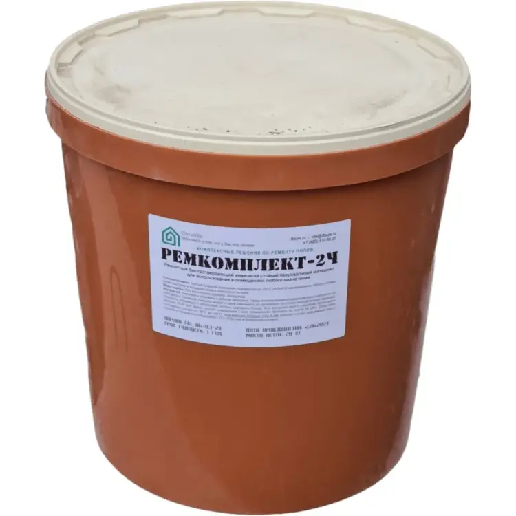 Безусадочный быстротвердеющий ремонтный материал для использования в помещениях любого назначения Ремкомплект-2ч 35687А