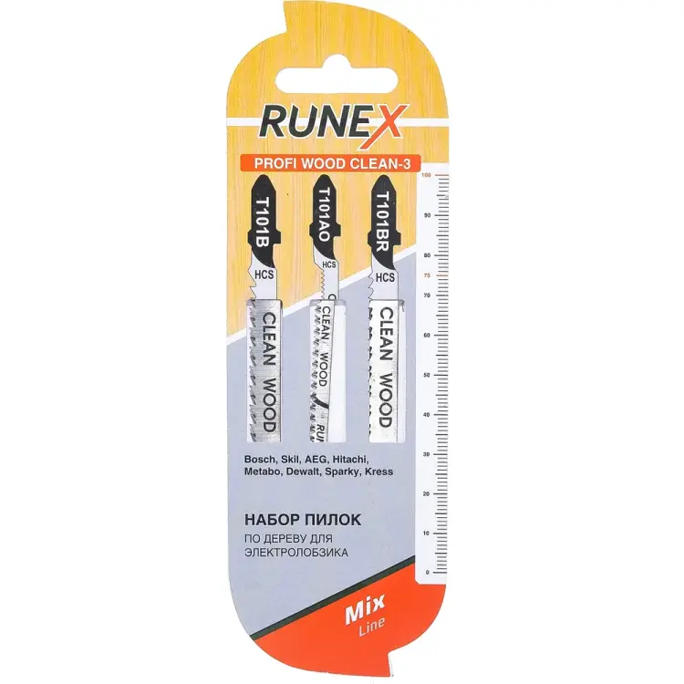 Набор пилок по дереву Runex PROFI WOOD CLEAN-3 555816 Набор пилок по дереву Runex PROFI WOOD CLEAN-3 555816
