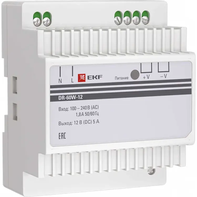 Блок питания EKF DR-60W-12 PROxima dr-60w-12