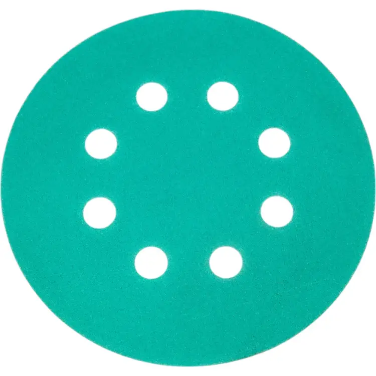 Диск шлифовальный Abraforce Green Film на пленочной основе 8 отверстий, 125 мм, Р180 181295