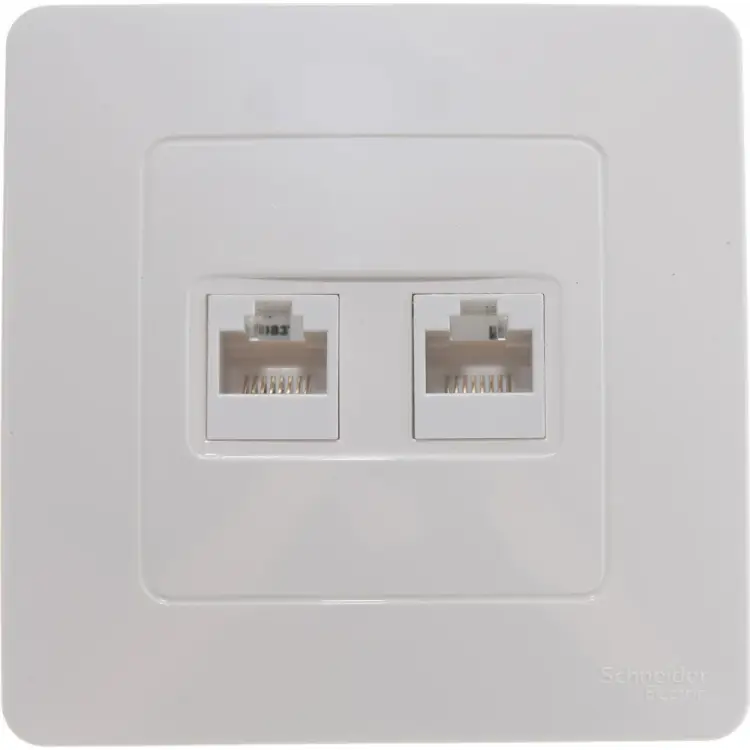 Двойная компьютерная розетка Systeme Electric BLANCA BLNIS045452