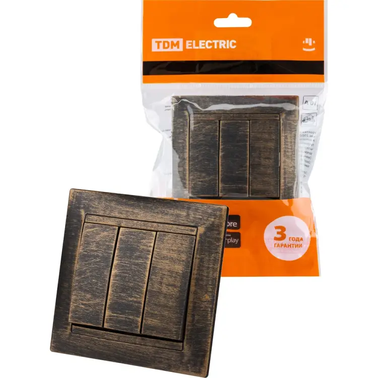 3 клавишный выключатель TDM ELECTRIC SQ1815-0745