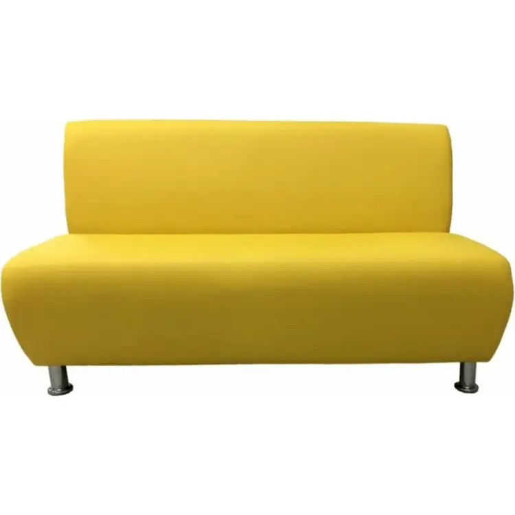 Двухместная секция дивана Мягкий Офис желтая КЛ601ЖЛТ