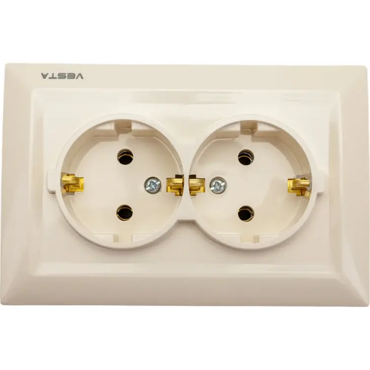 Двойная розетка Vesta Electric Roma FRZ00010111MLK