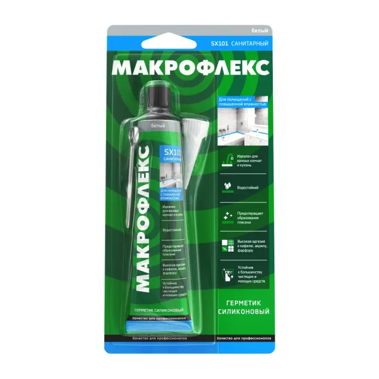 Санитарный силиконовый герметик МАКРОФЛЕКС SX101 3002437