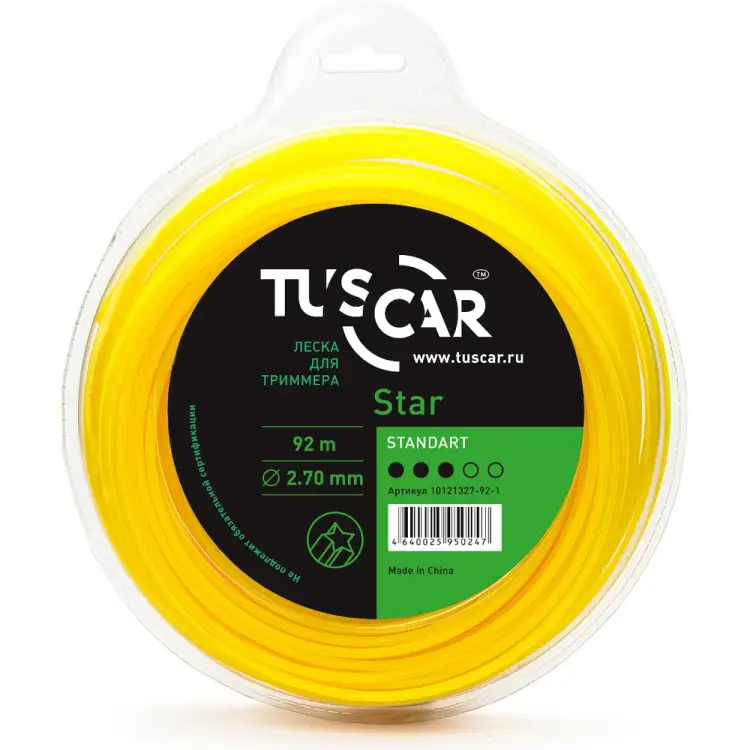 Леска для триммера TUSCAR Star Standart 10121327-92-1
