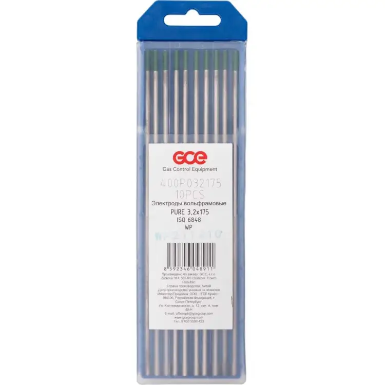 Вольфрамовый электрод GCE WP 400P032175SB Вольфрамовый электрод GCE WP 400P032175SB
