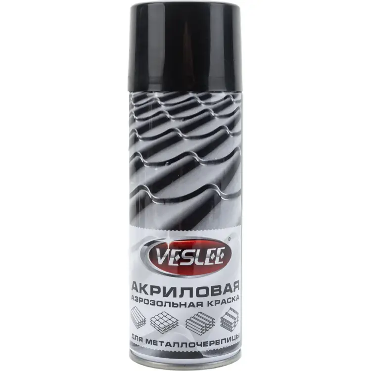 Краска для металлочерепицы Veslee VL-P6 9005 Краска для металлочерепицы Veslee VL-P6 9005