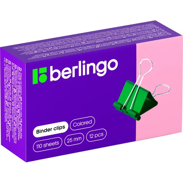 Зажимы для бумаг Berlingo BC1225f