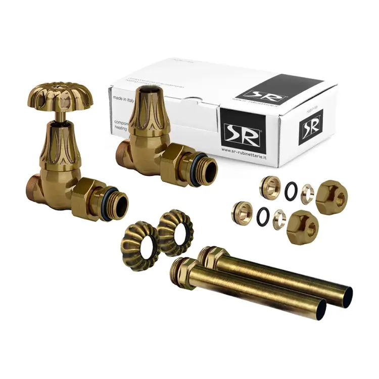 Комплект прямых вентилей SR Rubinetterie Floral Old Style A340-1500Z0P0