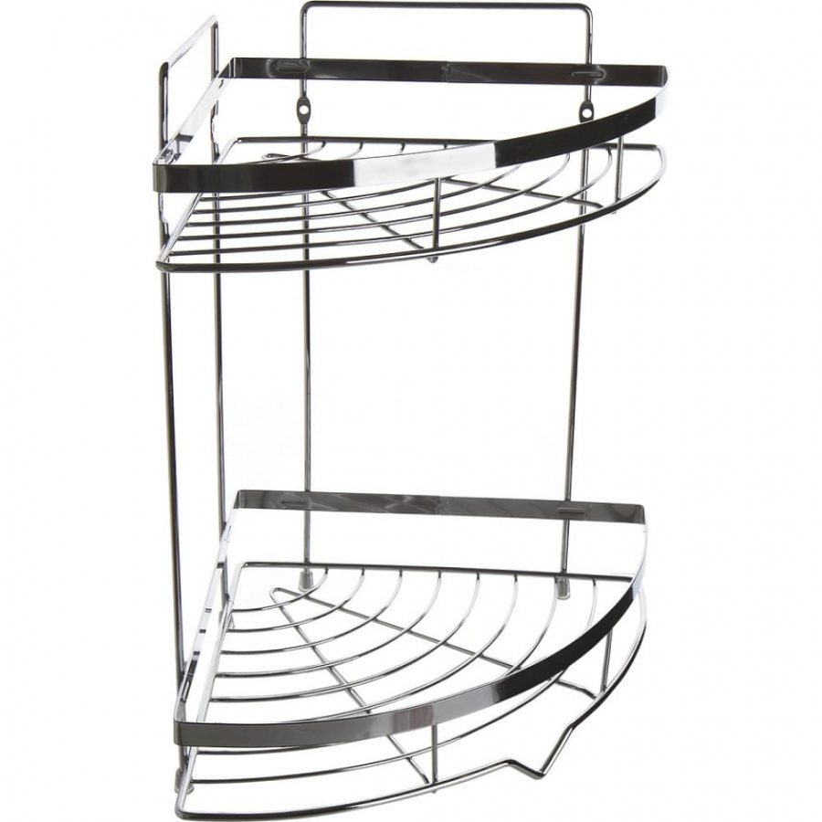 Угловая двухъярусная полка для ванной комнаты Аквалиния 08.AE-595