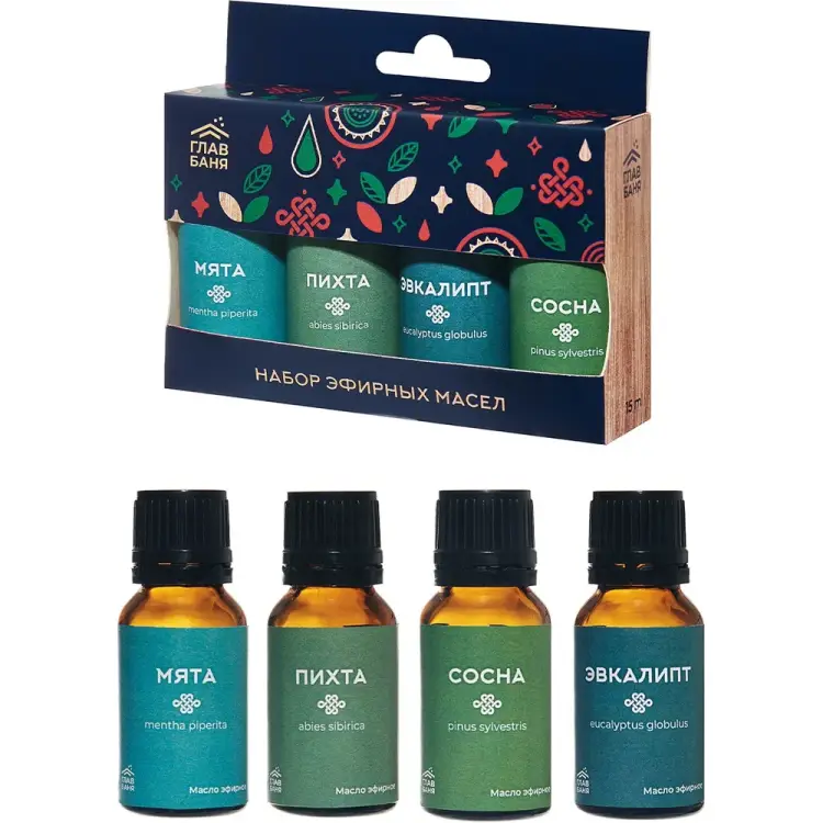 Набор масел эфирных ГлавБаня Б7001 Набор масел эфирных ГлавБаня Б7001