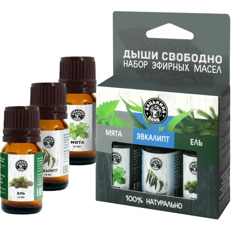 Набор эфирных масел Бацькина баня Дыши свободно 16102 Набор эфирных масел Бацькина баня Дыши свободно 16102