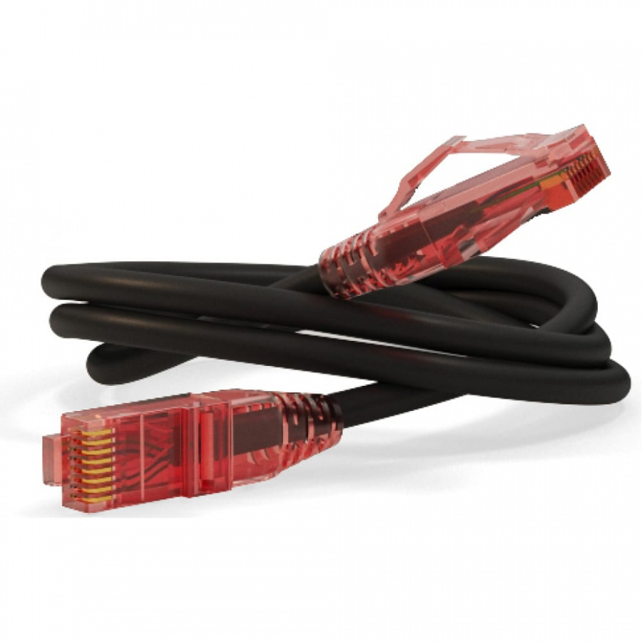 Патч-корд Hyperline PC-LPM-UTP-RJ45-RJ45-C5e-0.3M-LSZH-BK