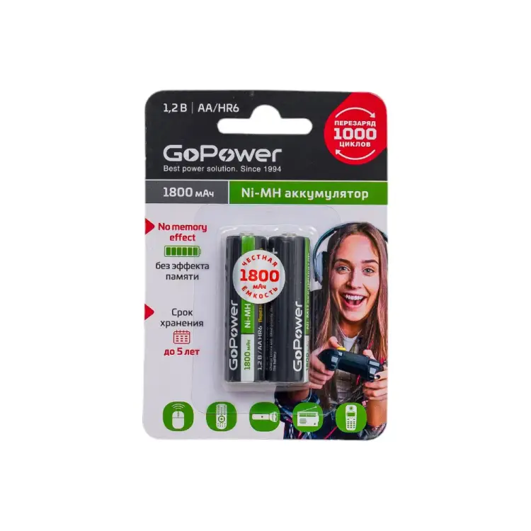 Бытовой аккумулятор GoPower HR6 00-00015317