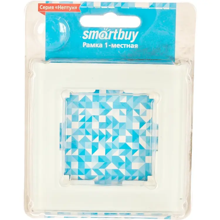 Одноместная рамка Smartbuy Нептун SBE-05w-Glass-FR-1