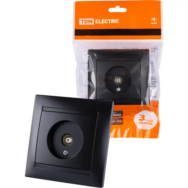 Простая телевизионная розетка TDM ELECTRIC Лама SQ1815-0617