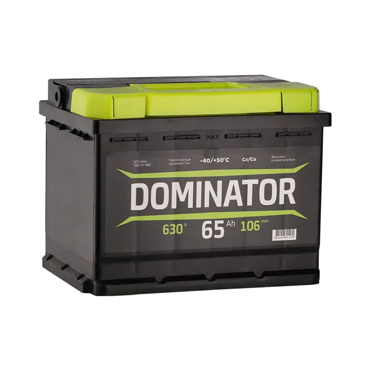 Аккумулятор Dominator 6 СТ 65 Ач 1 L 630 А ССА 565107060