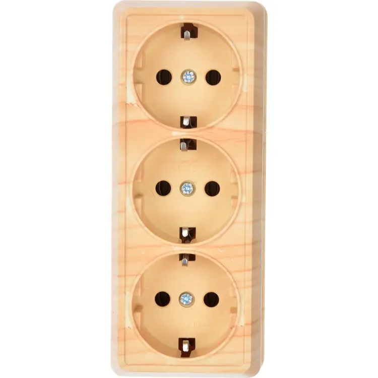 Трехместная розетка IEK РС23-3-ОС, ОКТАВА ERO31-K03-16-DC