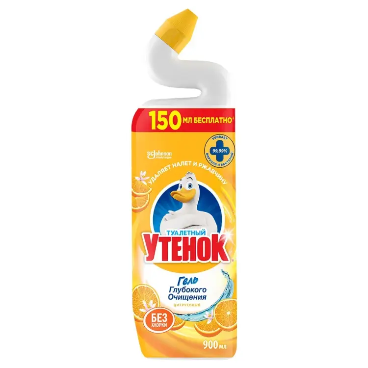 Чистящее средство для уборки туалета ТУАЛЕТНЫЙ УТЕНОК Цитрусовый 865022
