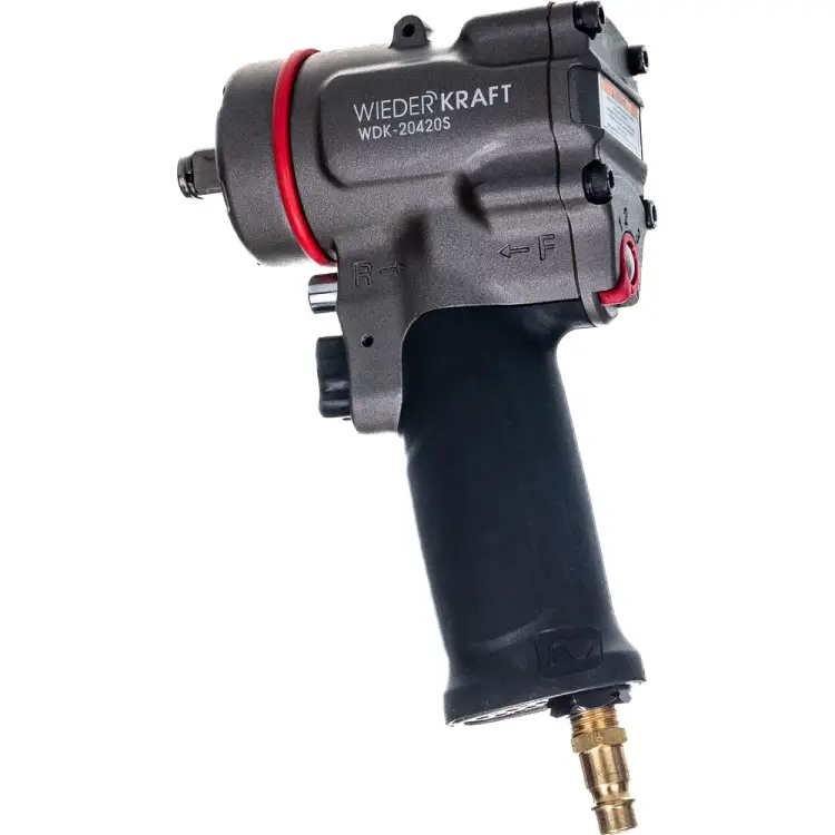 Компактный пневматический ударный гайковерт WIEDERKRAFT 1/2", 1200 Нм, 119 мм WDK-20420S