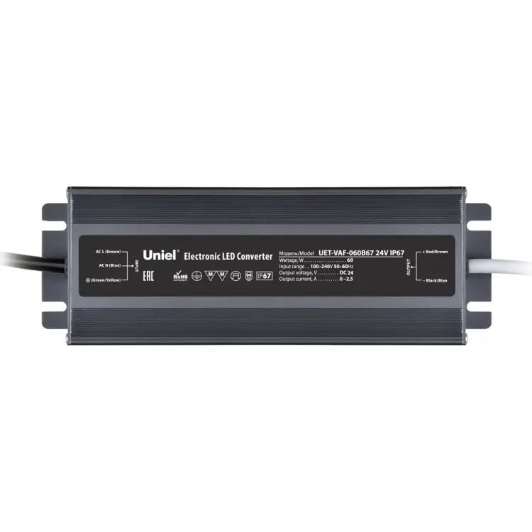 Ультратонкий блок питания Uniel UET-VAF-060B67 UL-00009366
